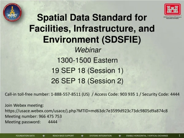 Spatial Data Standard for Facilities, Infrastructure, and Environment (SDSFIE)