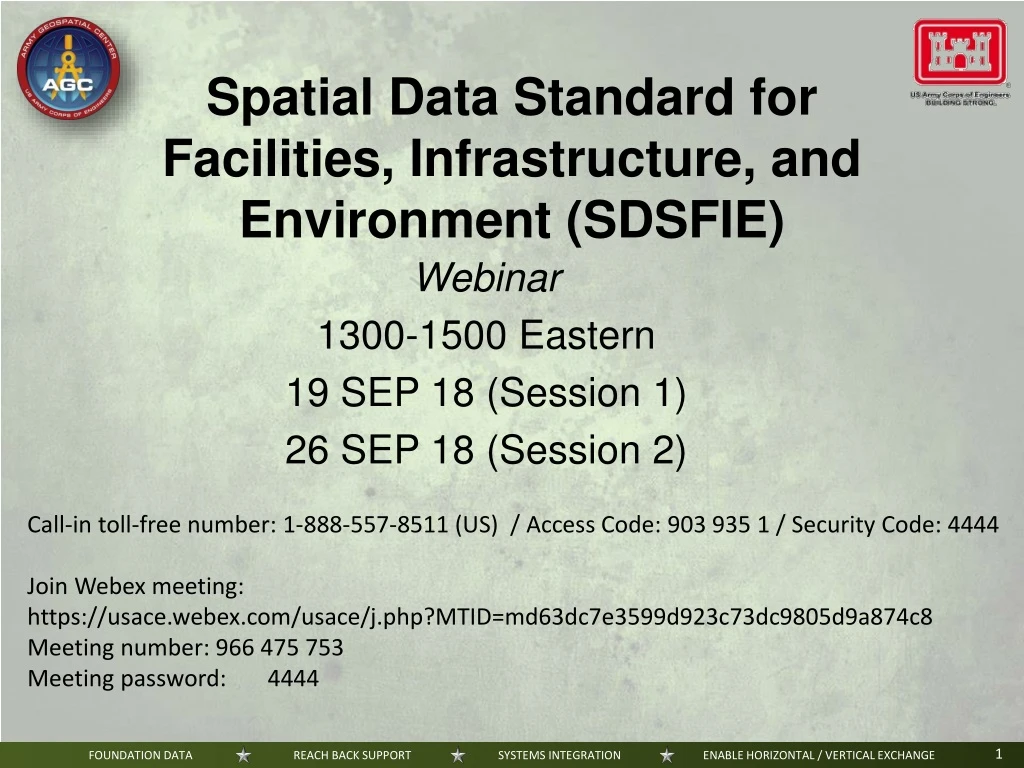 spatial data standard for facilities infrastructure and environment sdsfie