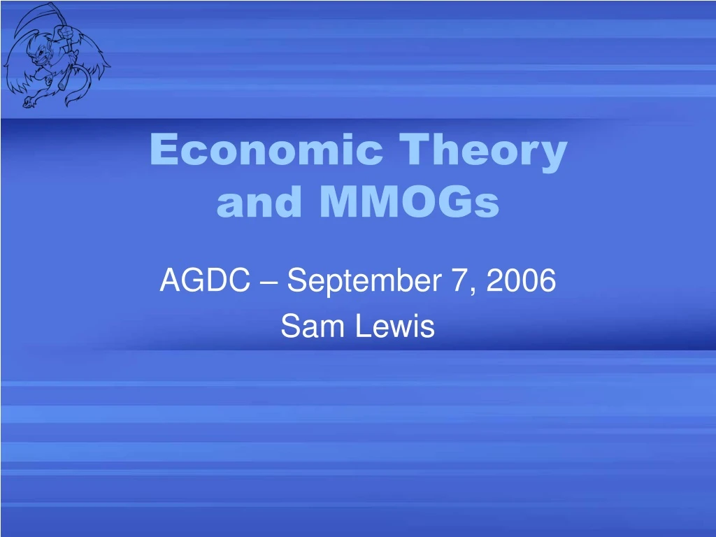 economic theory and mmogs