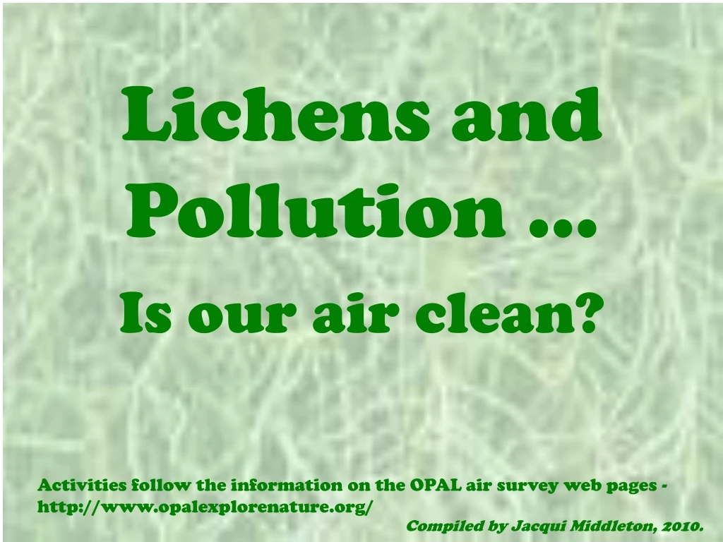 lichens and pollution