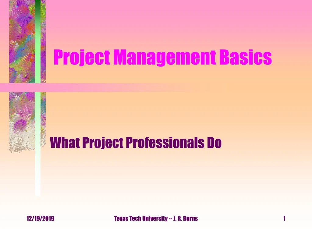 project management basics