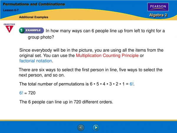 Permutations and Combinations