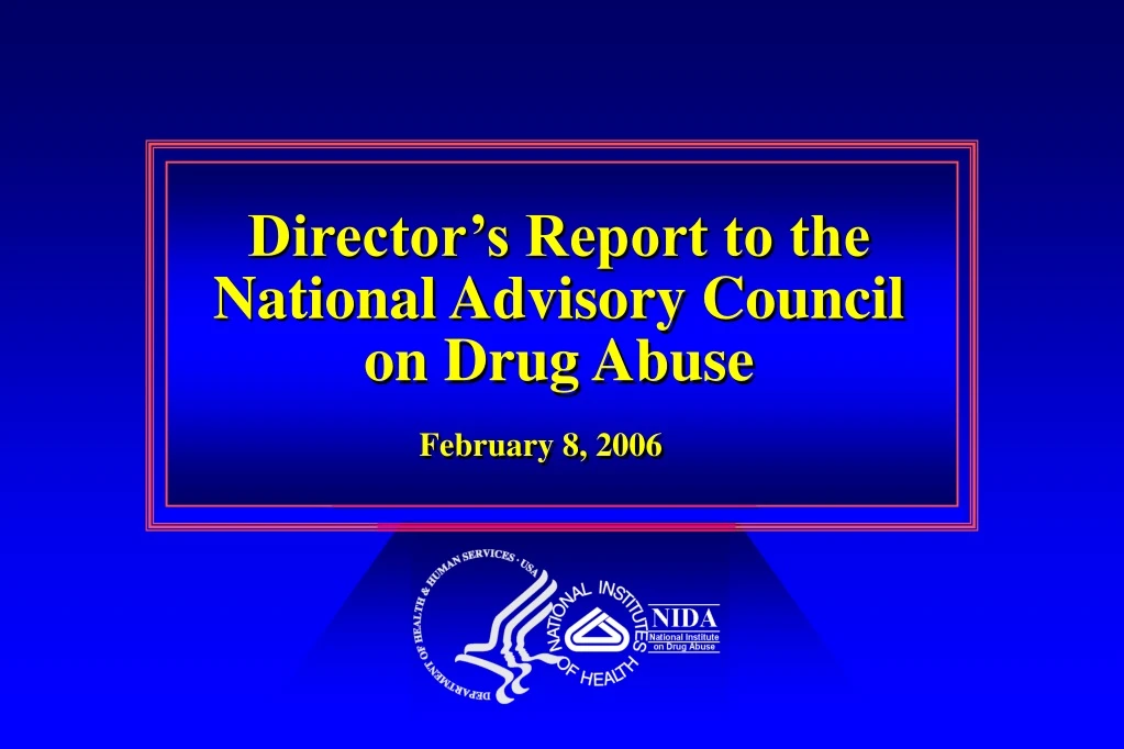 director s report to the national advisory