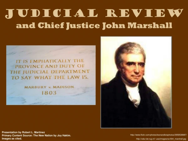 Judicial Review and Chief Justice John Marshall