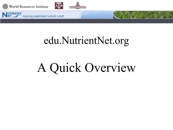 Edu.NutrientNet A Quick Overview
