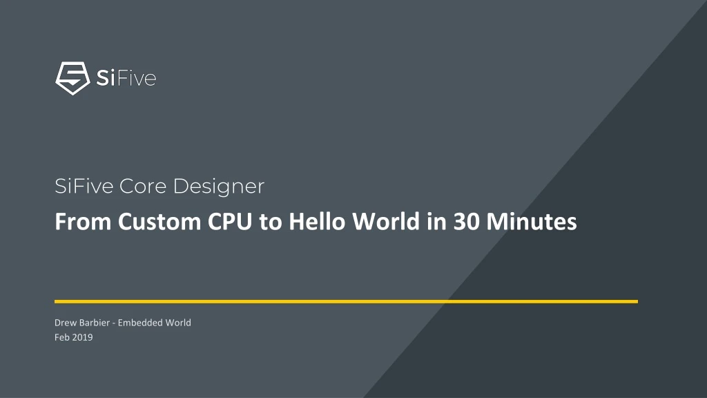 from custom cpu to hello world in 30 minutes
