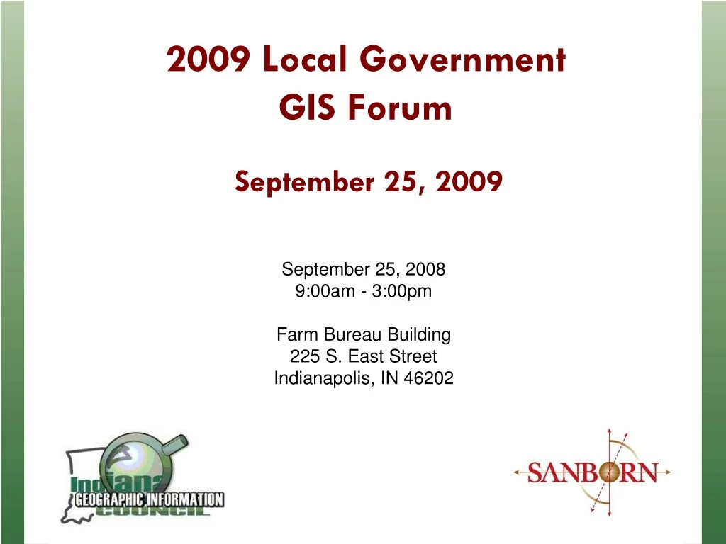 2009 local government gis forum