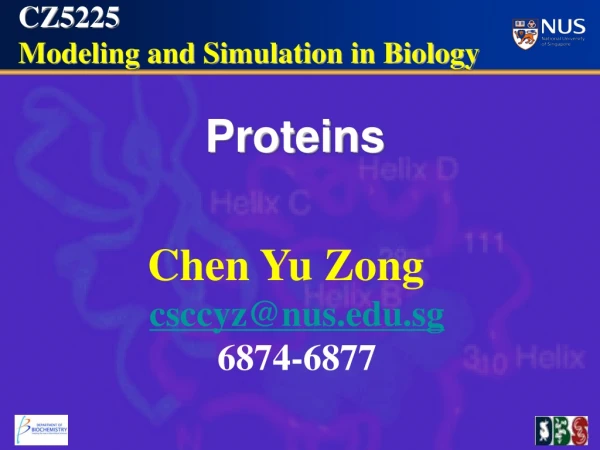 CZ5225  Modeling and Simulation in Biology 