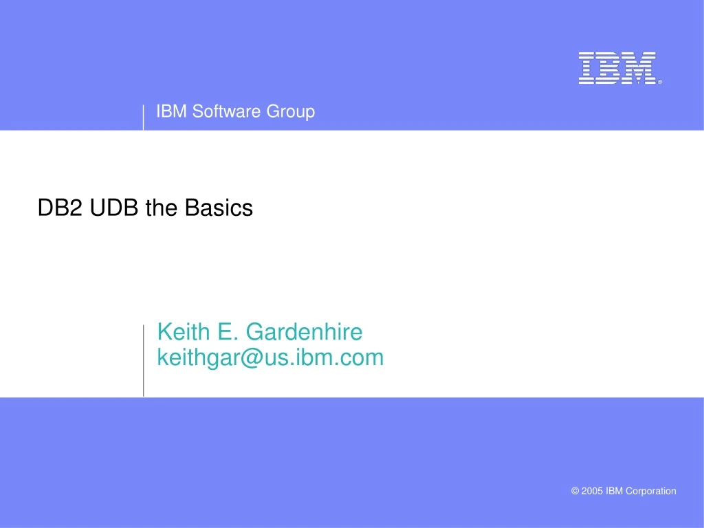 db2 udb the basics