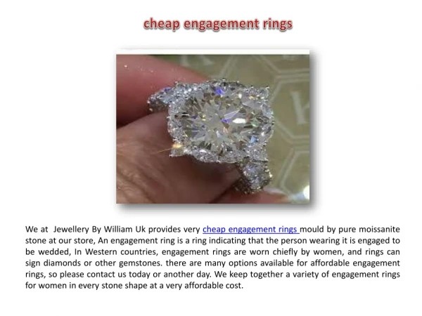 cheap engagement rings