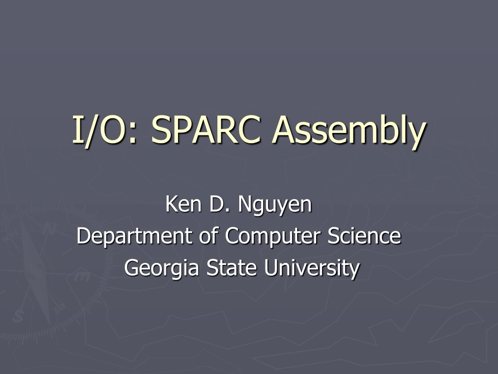 i o sparc assembly