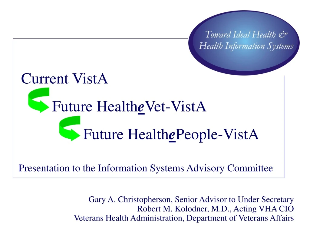 current vista future health e vet vista future