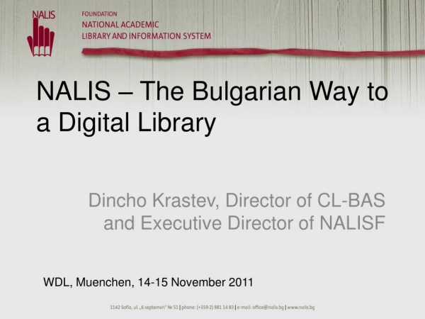 NALIS – The Bulgarian Way to a Digital Library