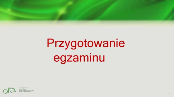 Przygotowanie egzaminu