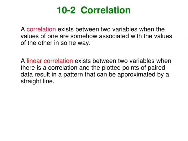 10-2  Correlation