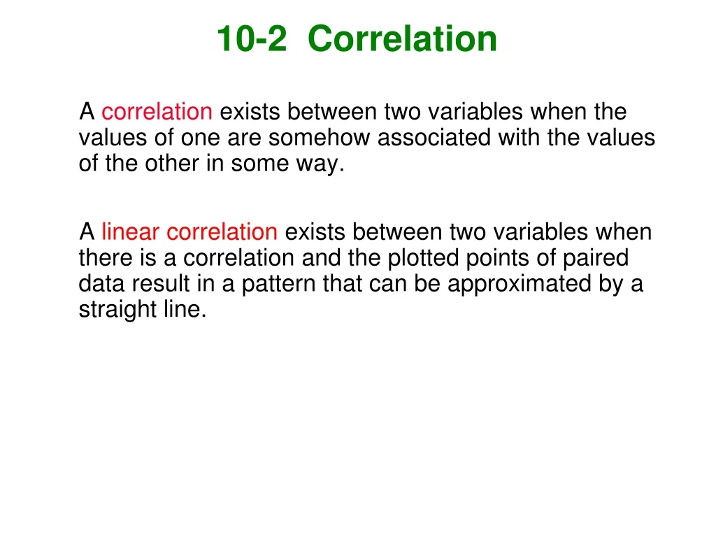 10 2 correlation