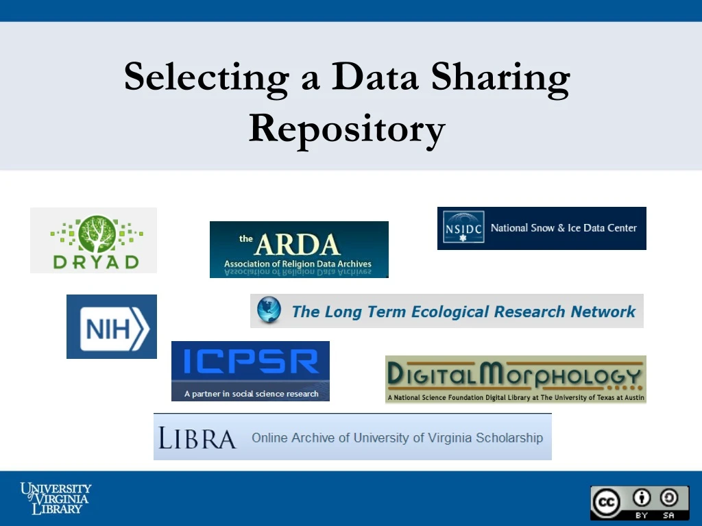 selecting a data sharing repository