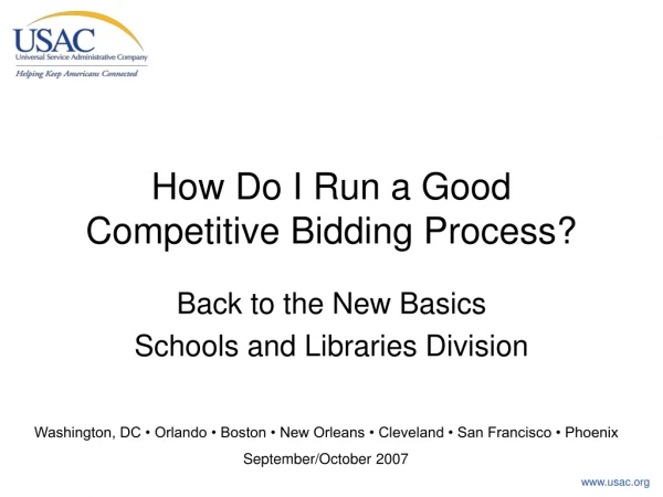 How Do I Run a Good Competitive Bidding Process?