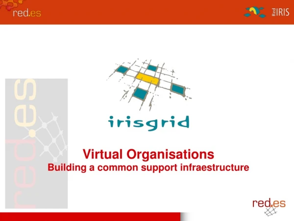 Virtual Organisations Building a common support infraestructure