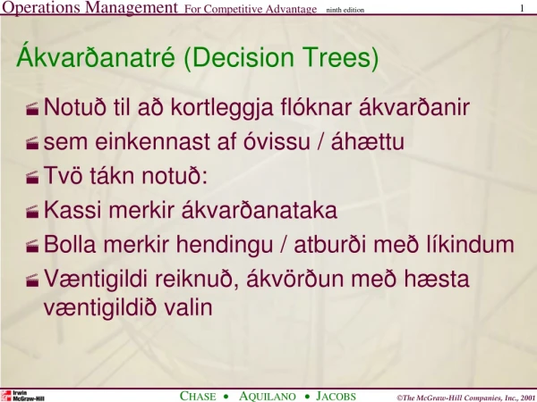 Ákvarðanatré (Decision Trees)