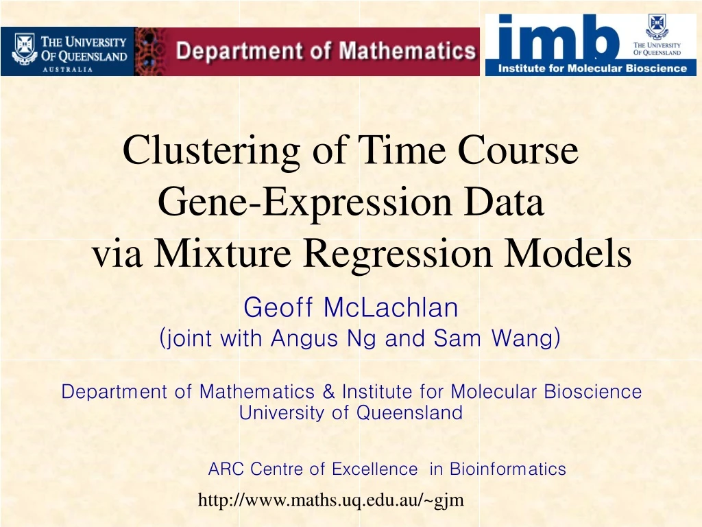 clustering of time course gene expression data