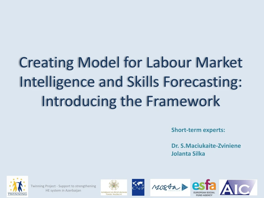 creating model for labour market intelligence and skills forecasting introducing the framework