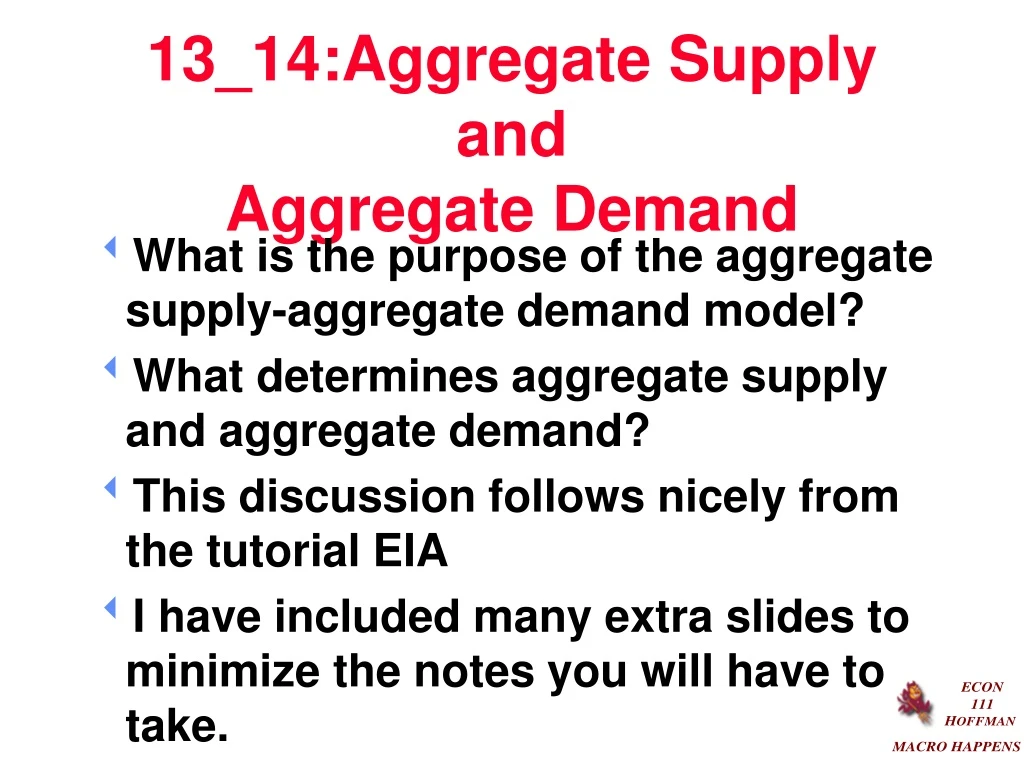 13 14 aggregate supply and aggregate demand
