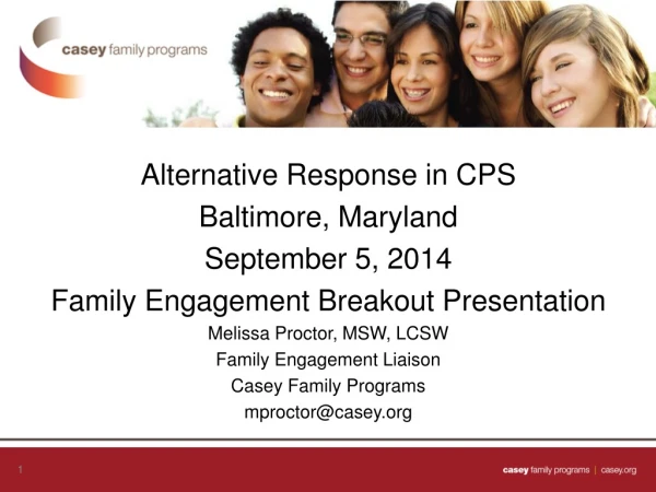 Alternative Response in CPS Baltimore, Maryland September 5, 2014