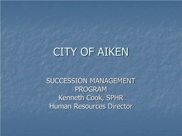 CITY OF AIKEN
