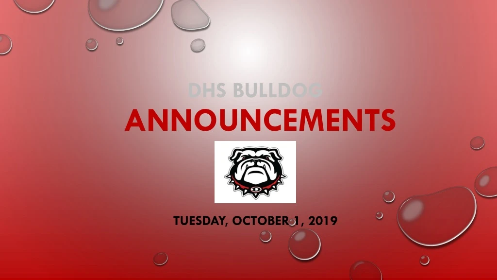 dhs bulldog announcements