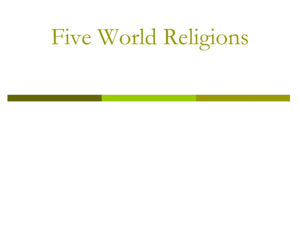 five world religions