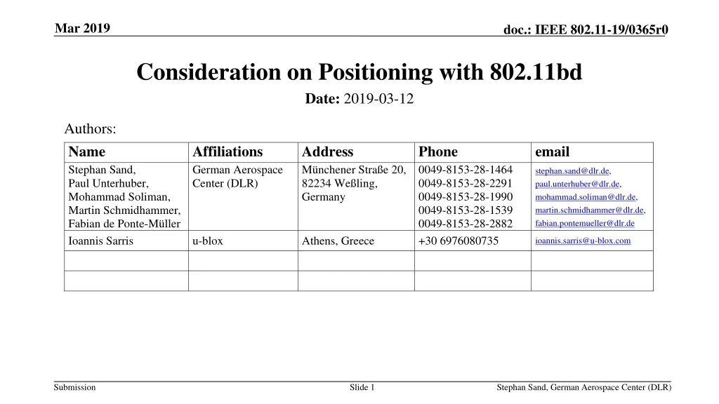 consideration on positioning with 802 11bd