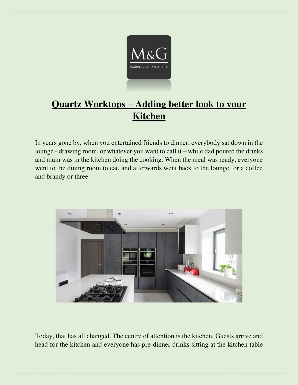 quartz worktops adding better look to your kitchen