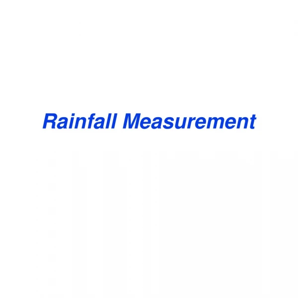 Rainfall Measurement