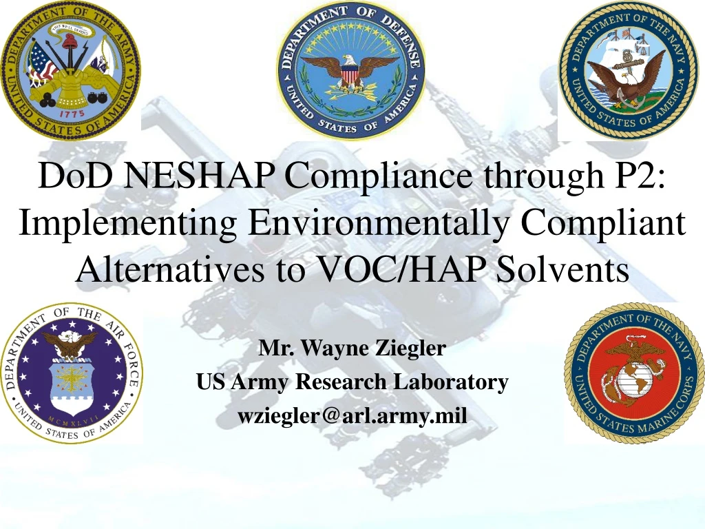 dod neshap compliance through p2 implementing