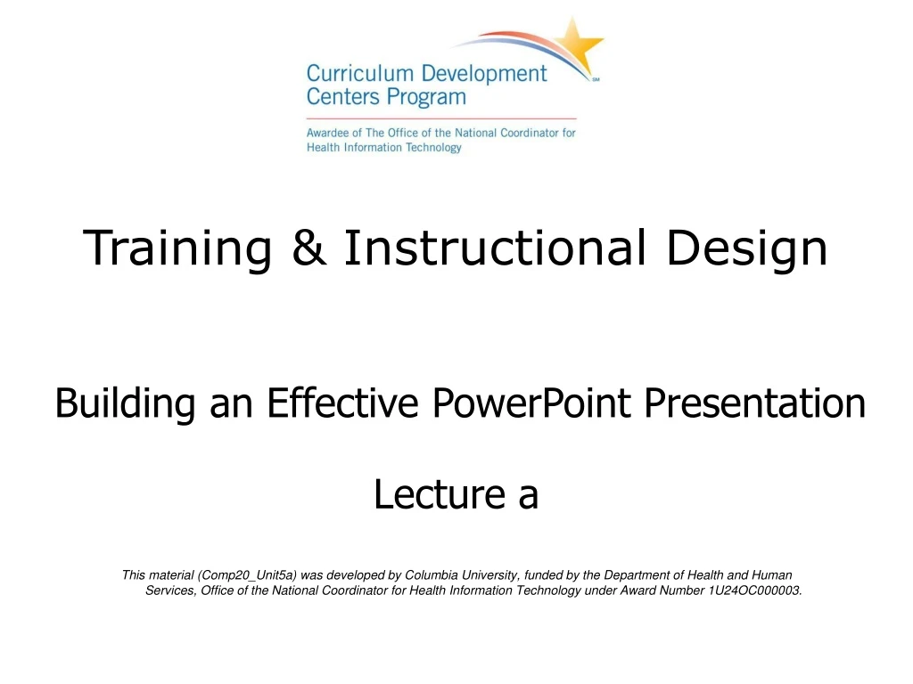 training instructional design