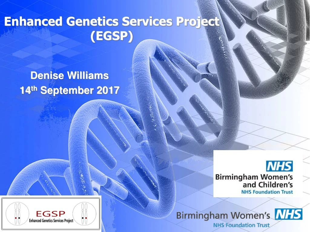 enhanced genetics services project egsp