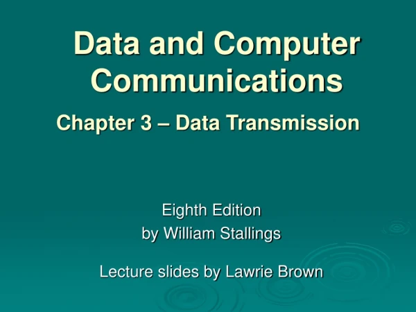 Data and Computer Communications