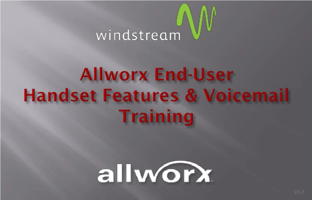 allworx end user handset features voicemail training
