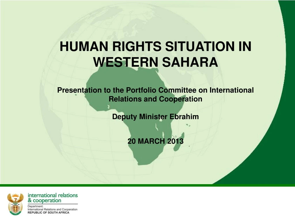 human rights situation in western sahara