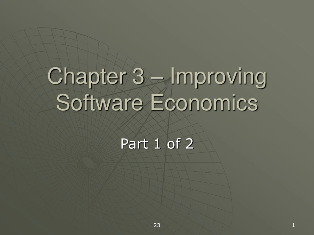 chapter 3 improving software economics