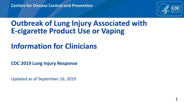 CDC 2019 Lung Injury Response