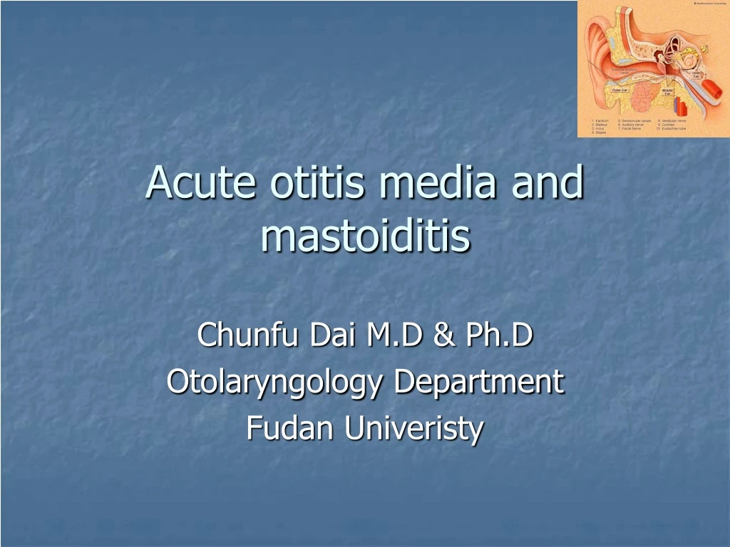 acute otitis media and mastoiditis