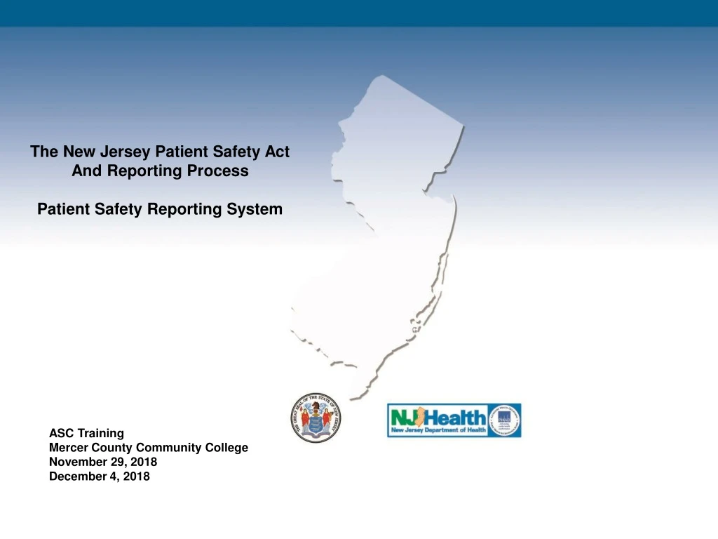 the new jersey patient safety act and reporting