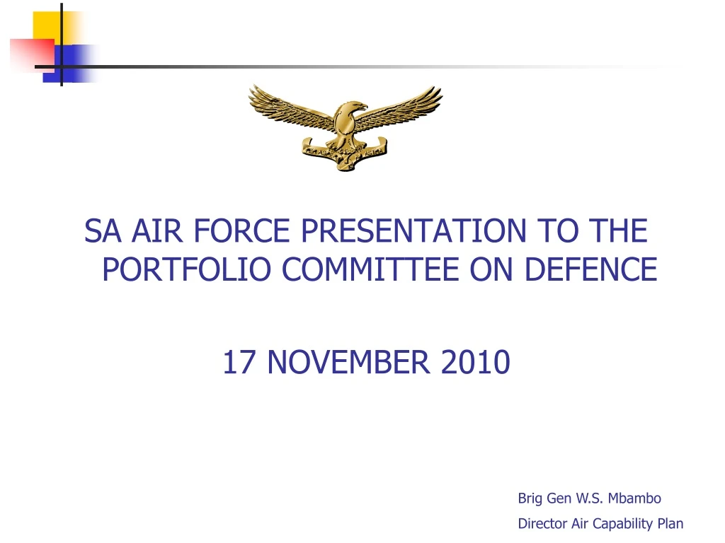 sa air force presentation to the portfolio