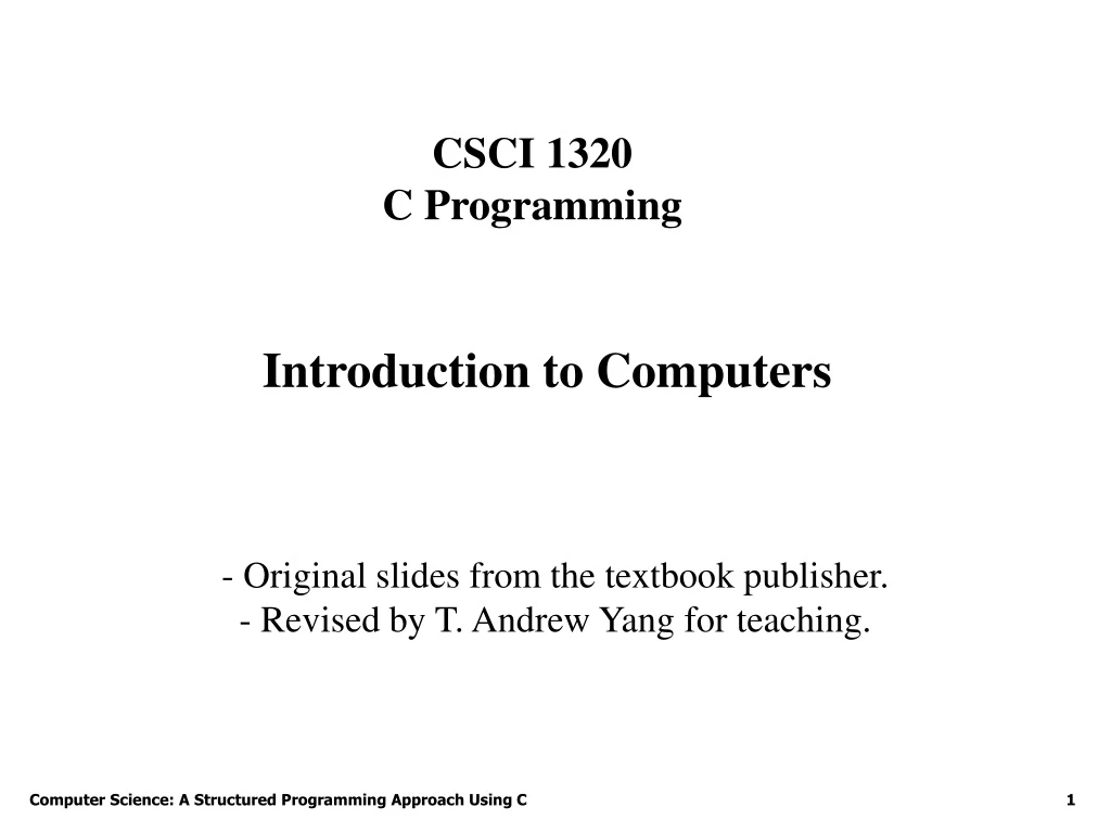 csci 1320 c programming