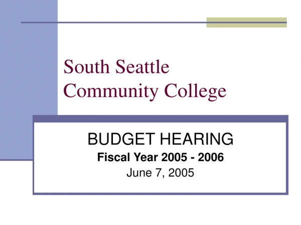 South Seattle  Community College
