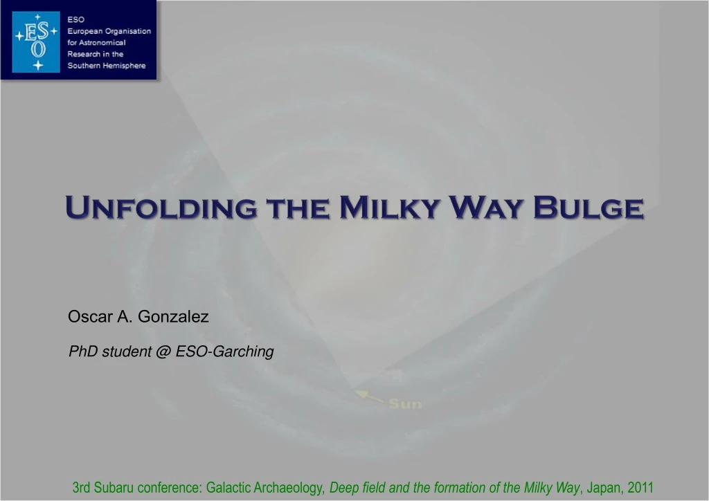 unfolding the milky way bulge