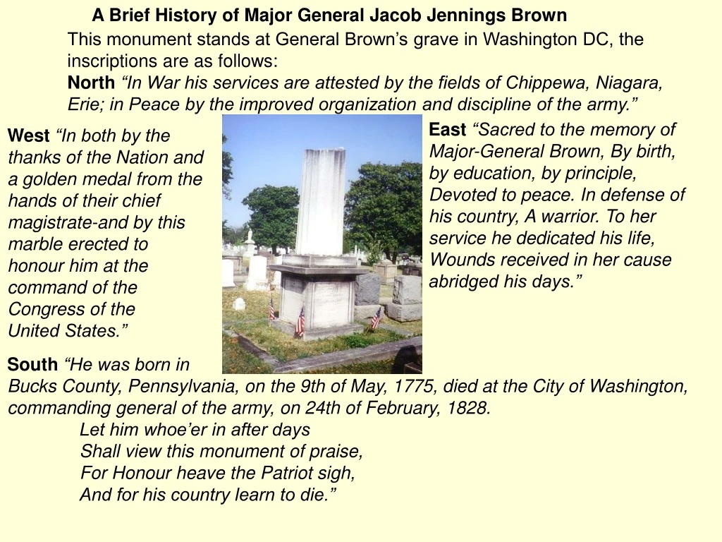 a brief history of major general jacob jennings