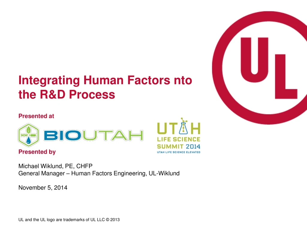 integrating human factors nto the r d process